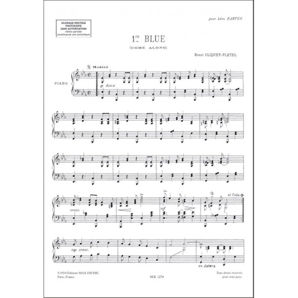 Pleyel 2 Blues N 1 Pno